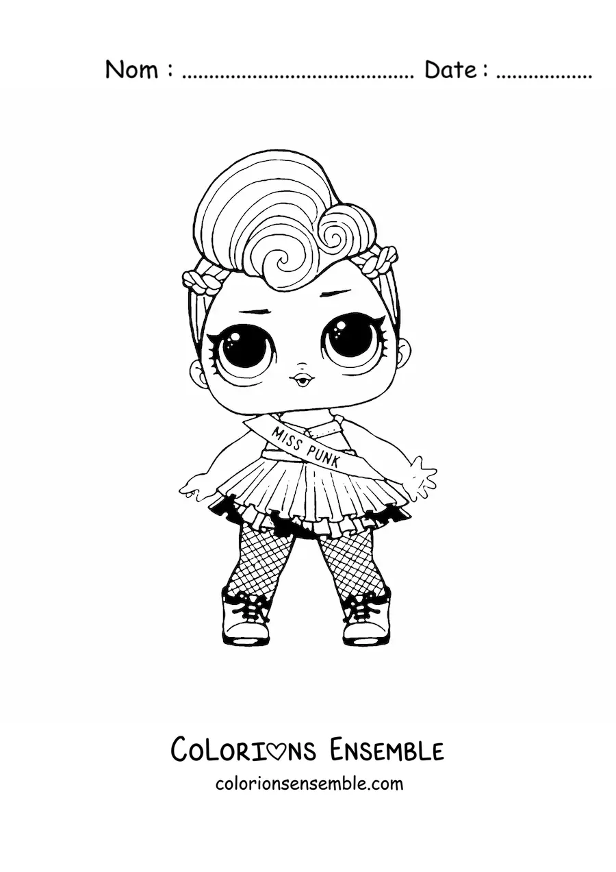 Image à colorier de L.O.L. Surprise Miss Punk