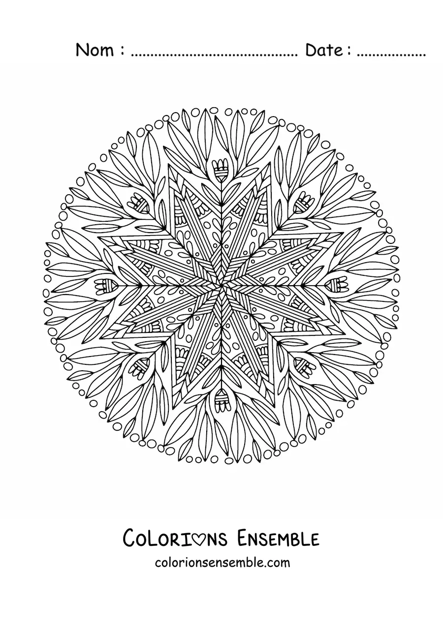 Image à colorier d’un mandala abstrait