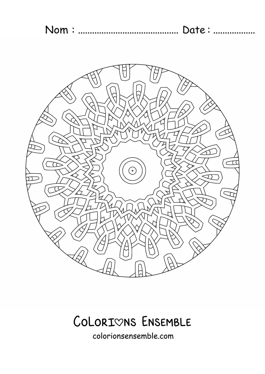 Coloriage d'un mandala pour les personnes âgées
