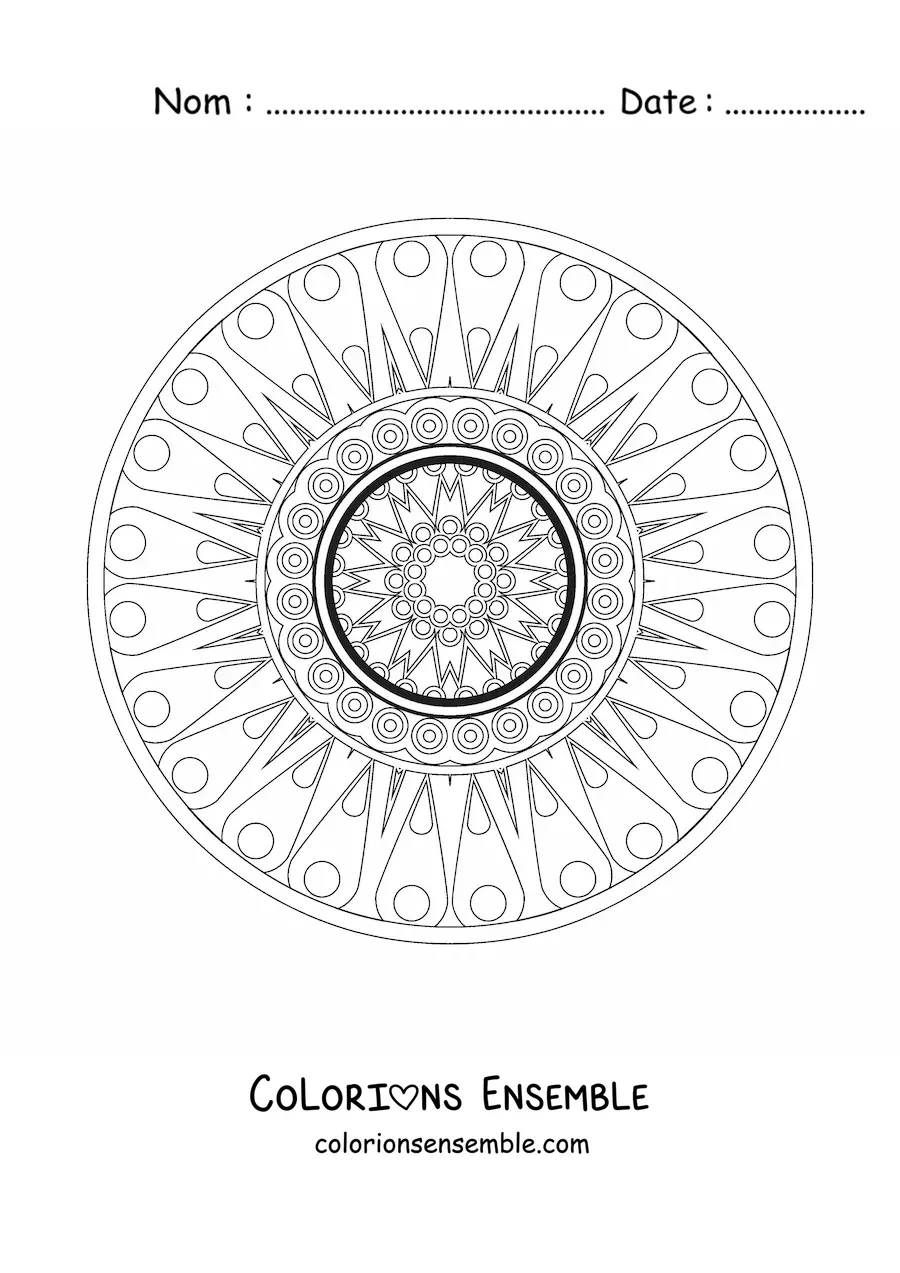 Coloriage d'un mandala pour adultes
