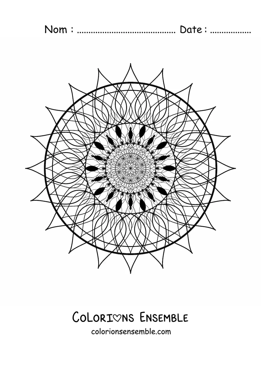 Coloriage d'un mandala reiki