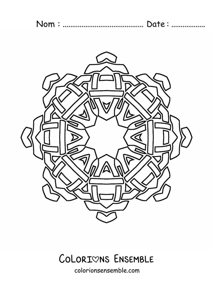 Coloriage d'un mandala celtique