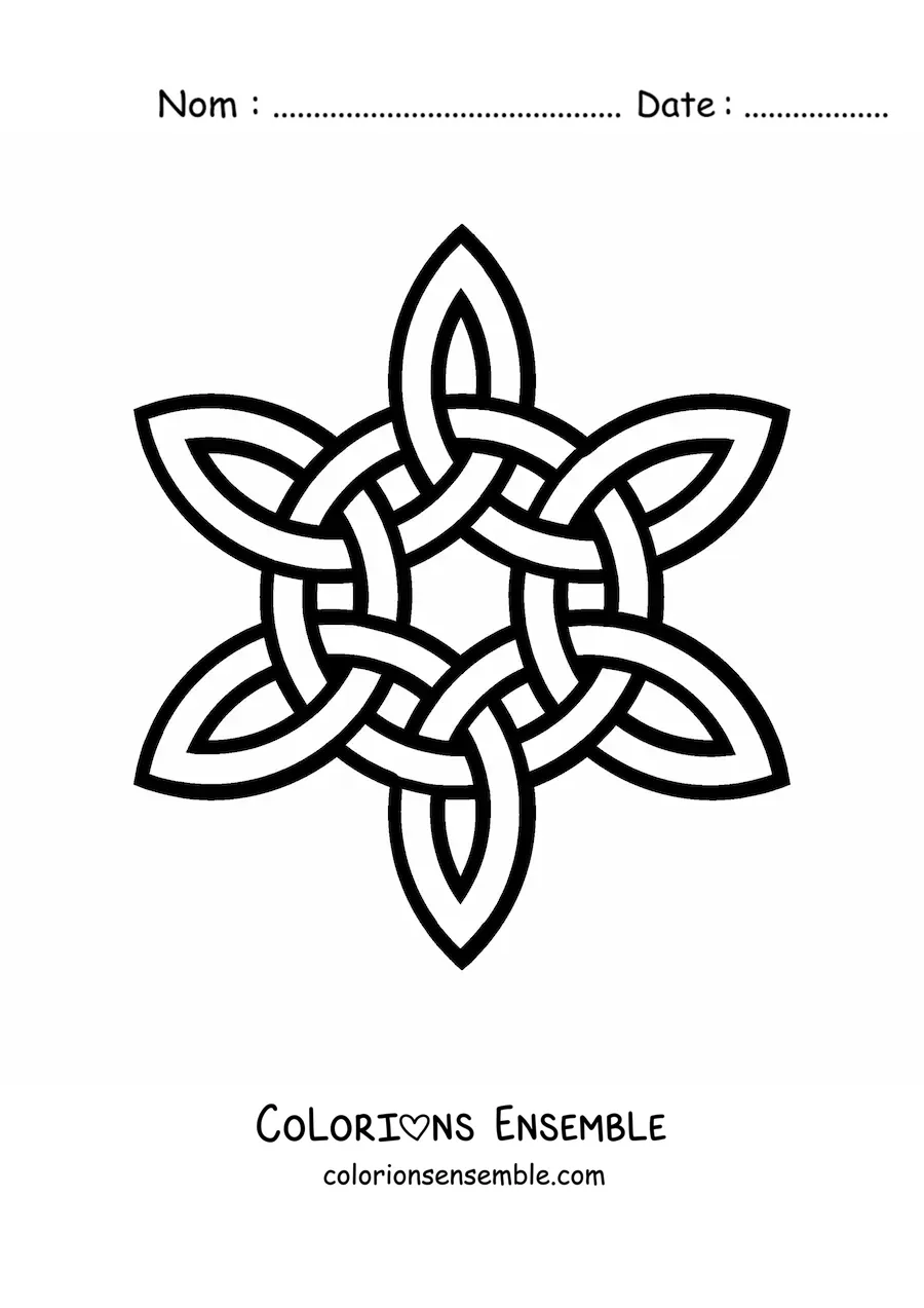 Coloriage d'un mandala de nœud celtique
