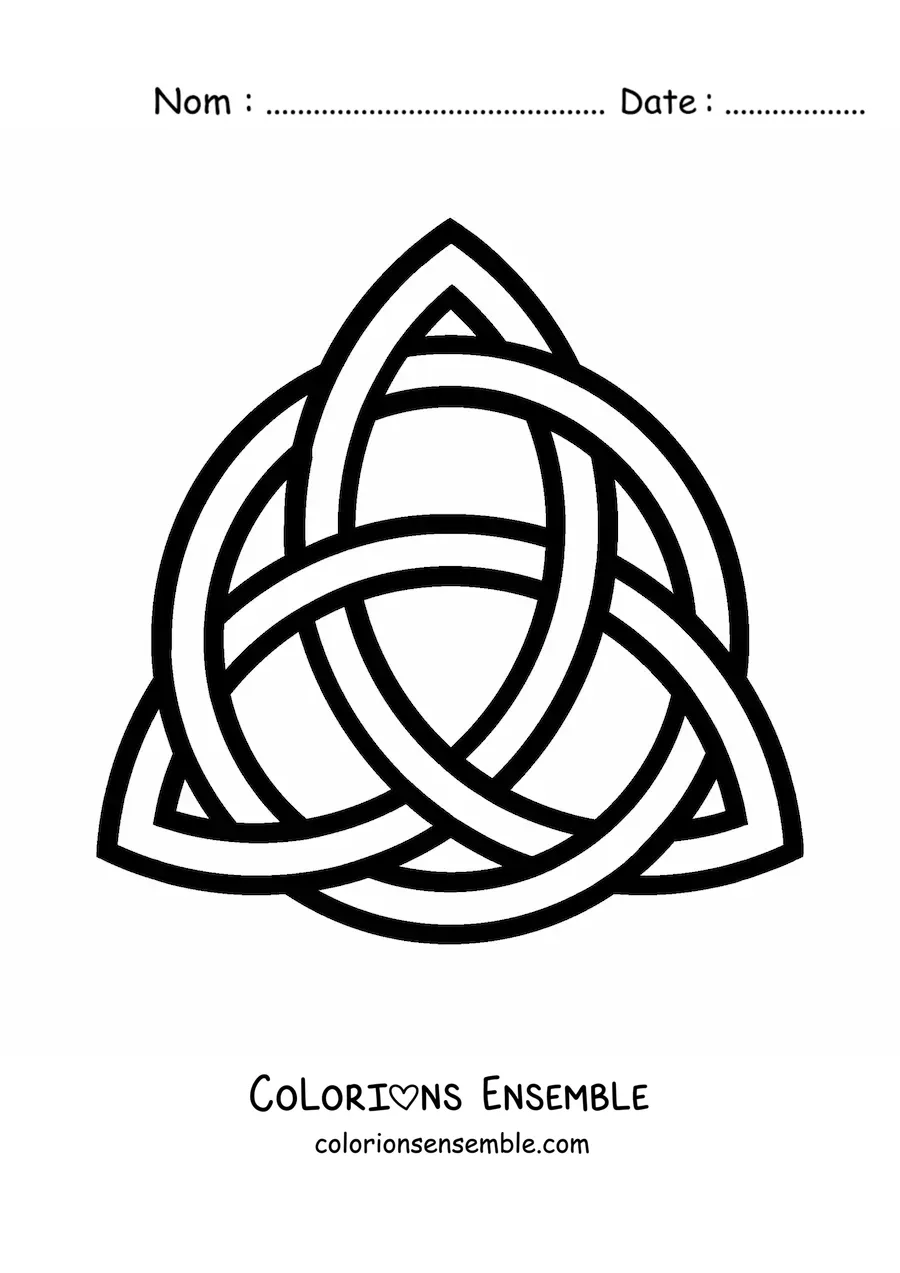 Coloriage d'un mandala de nœud celtique