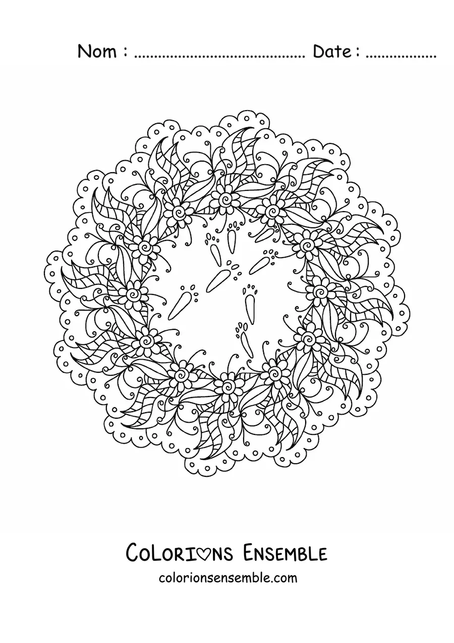 Coloriage d’un mandala de Pâques