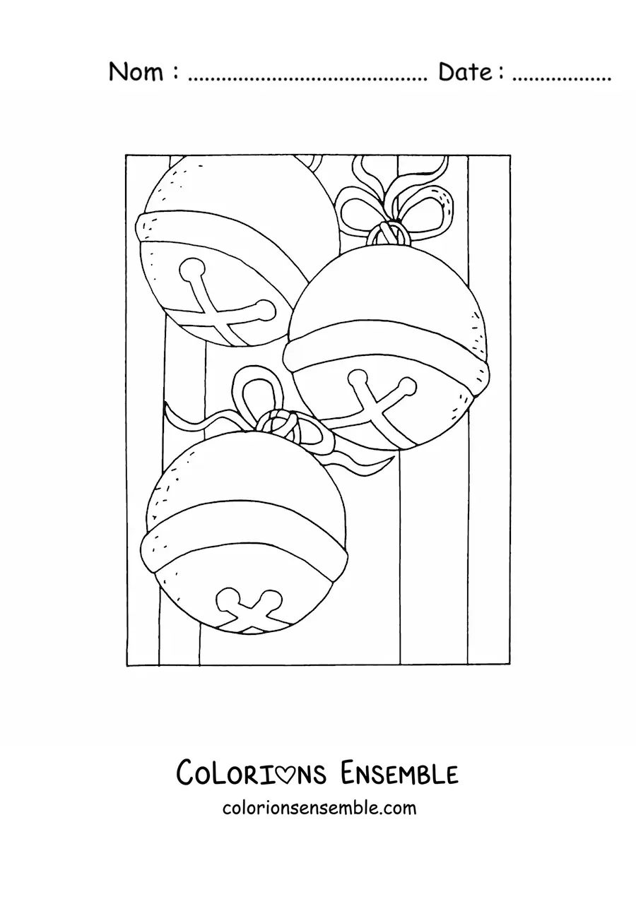 Coloriage de grelots de Noël