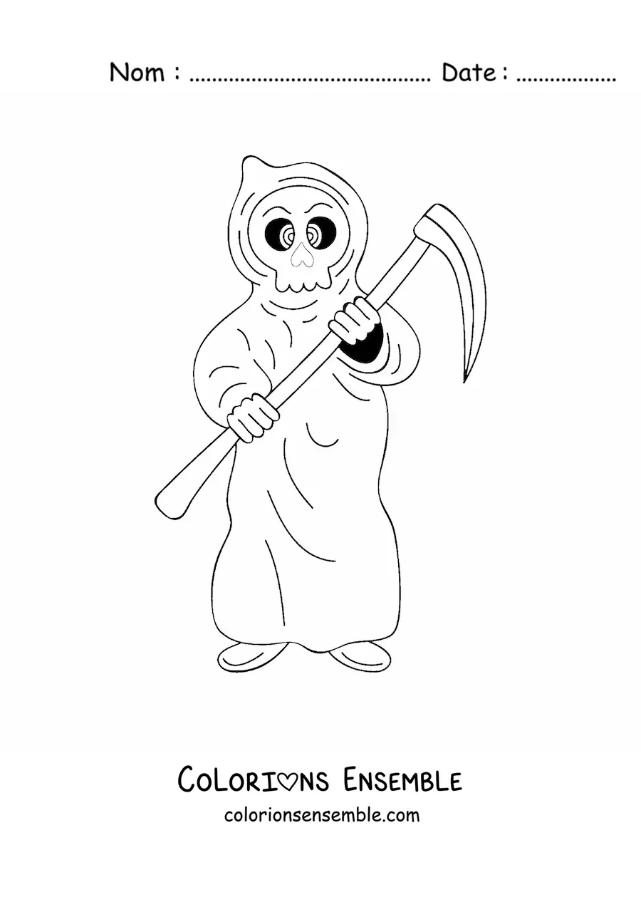 Image à colorier de la mort animée