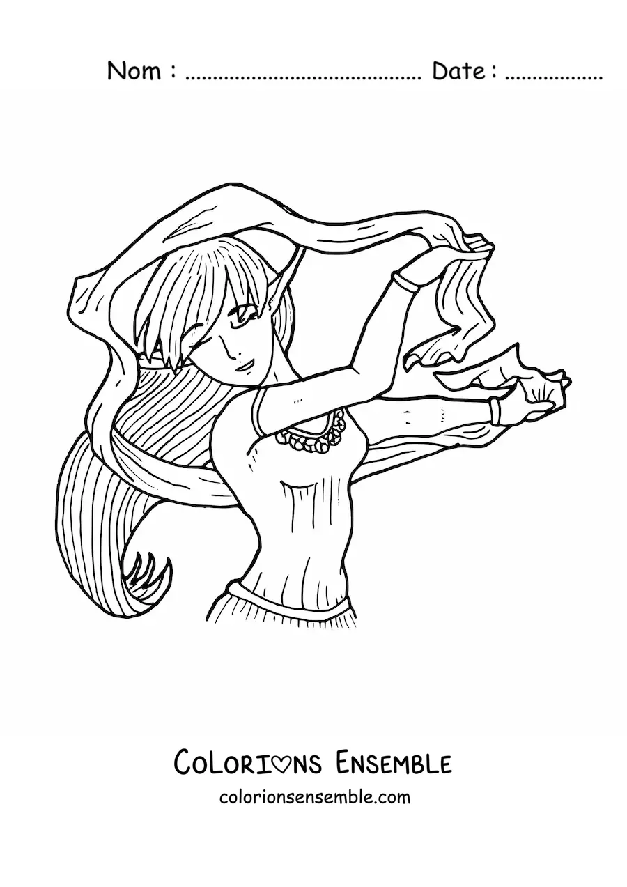 Image à colorier d’un elfe de fantaisie façon dessin animé