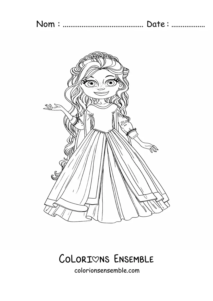 Coloriage de la princesse Raiponce animée