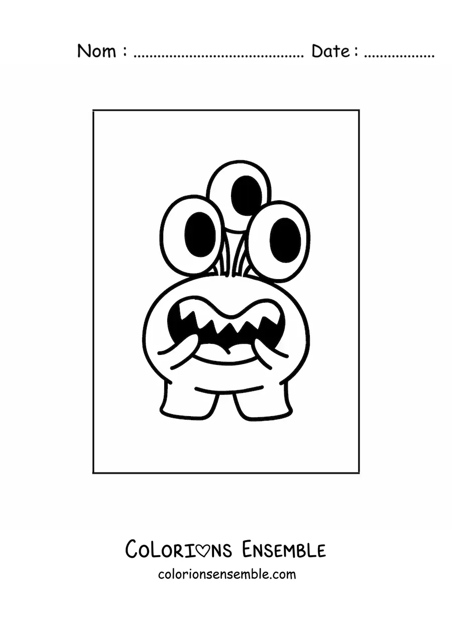 Coloriage d'un extraterrestre content