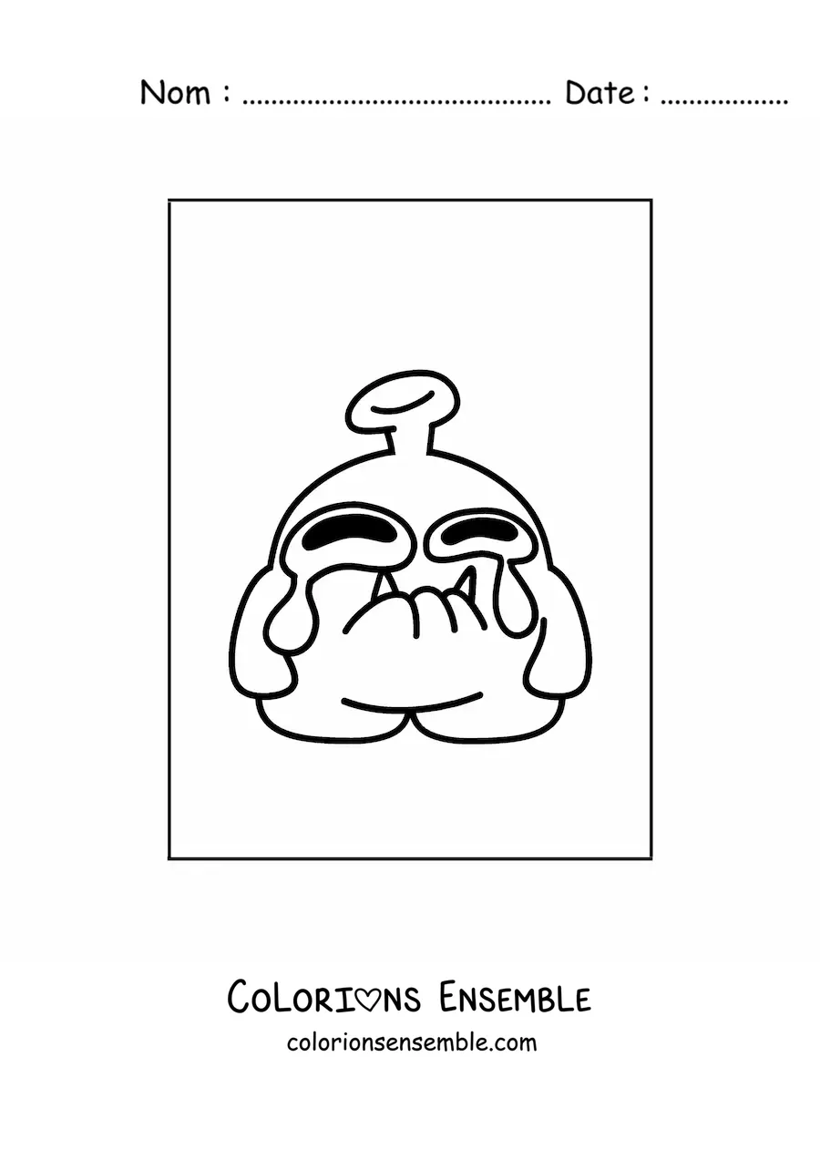 Coloriage d'un extraterrestre triste