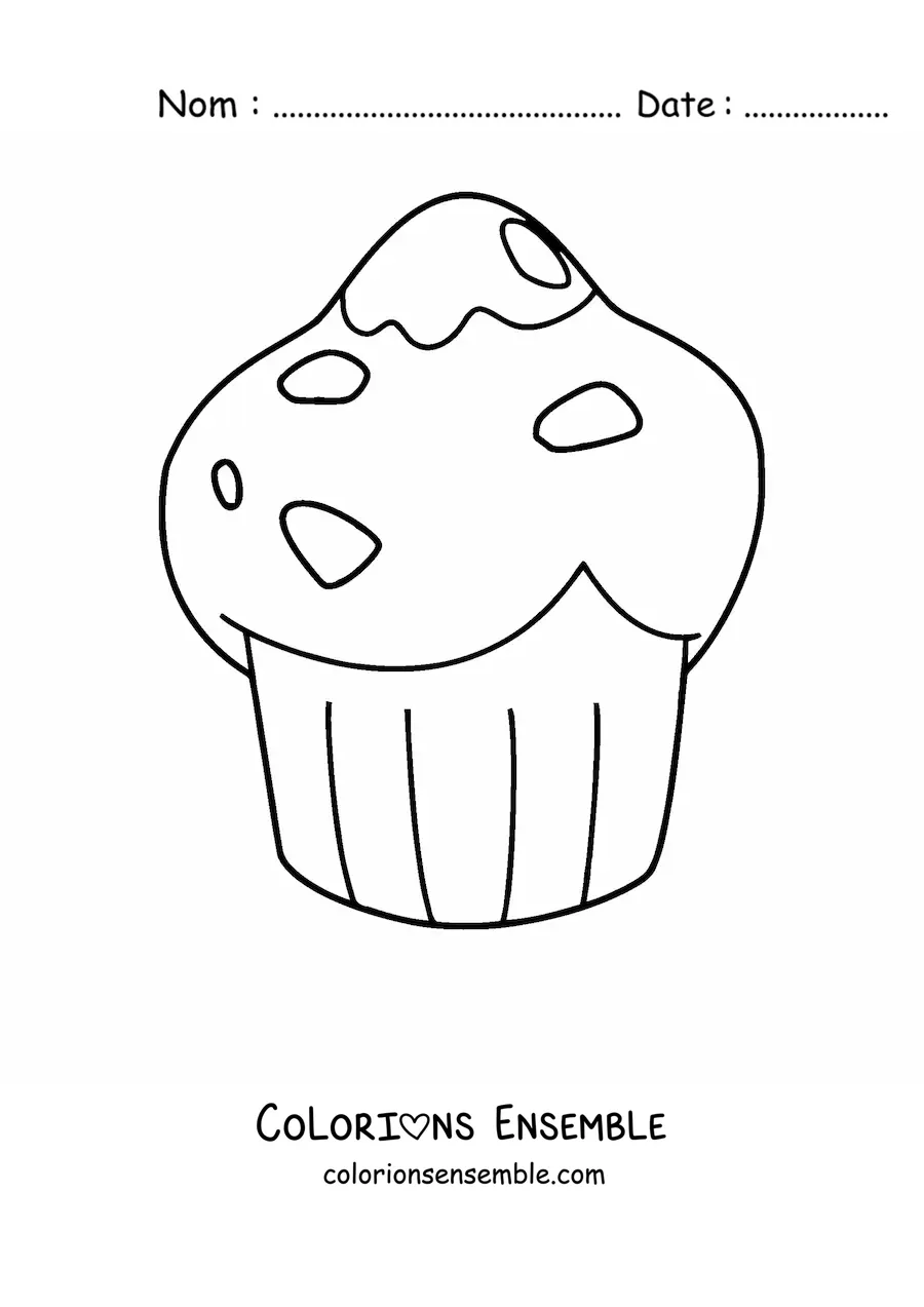 Image à colorier d'une madeleine