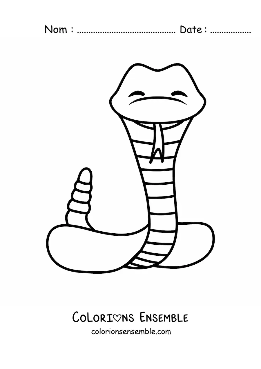 Coloriage d'un serpent à sonnette