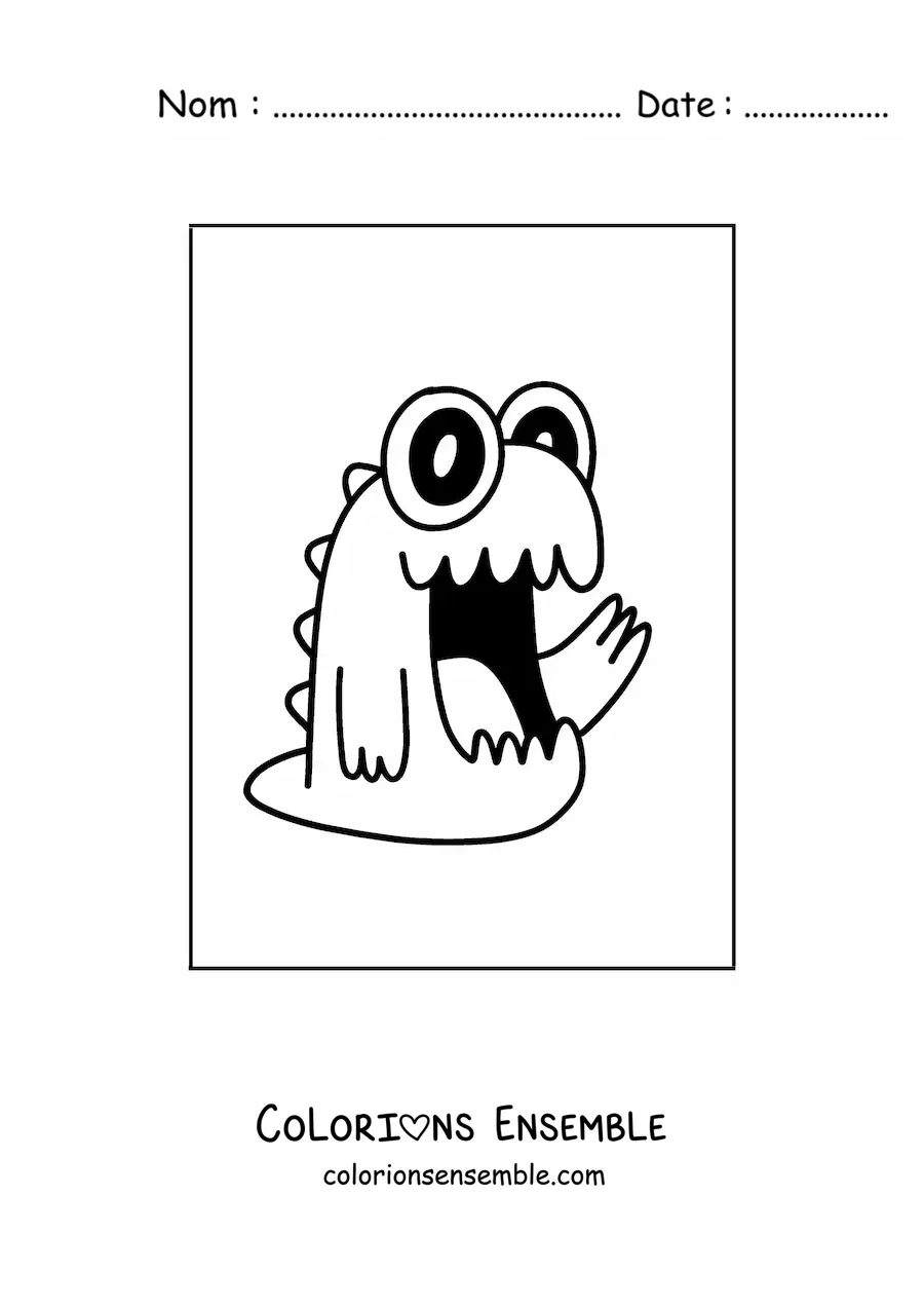 Coloriage d'un monstre extraterrestre