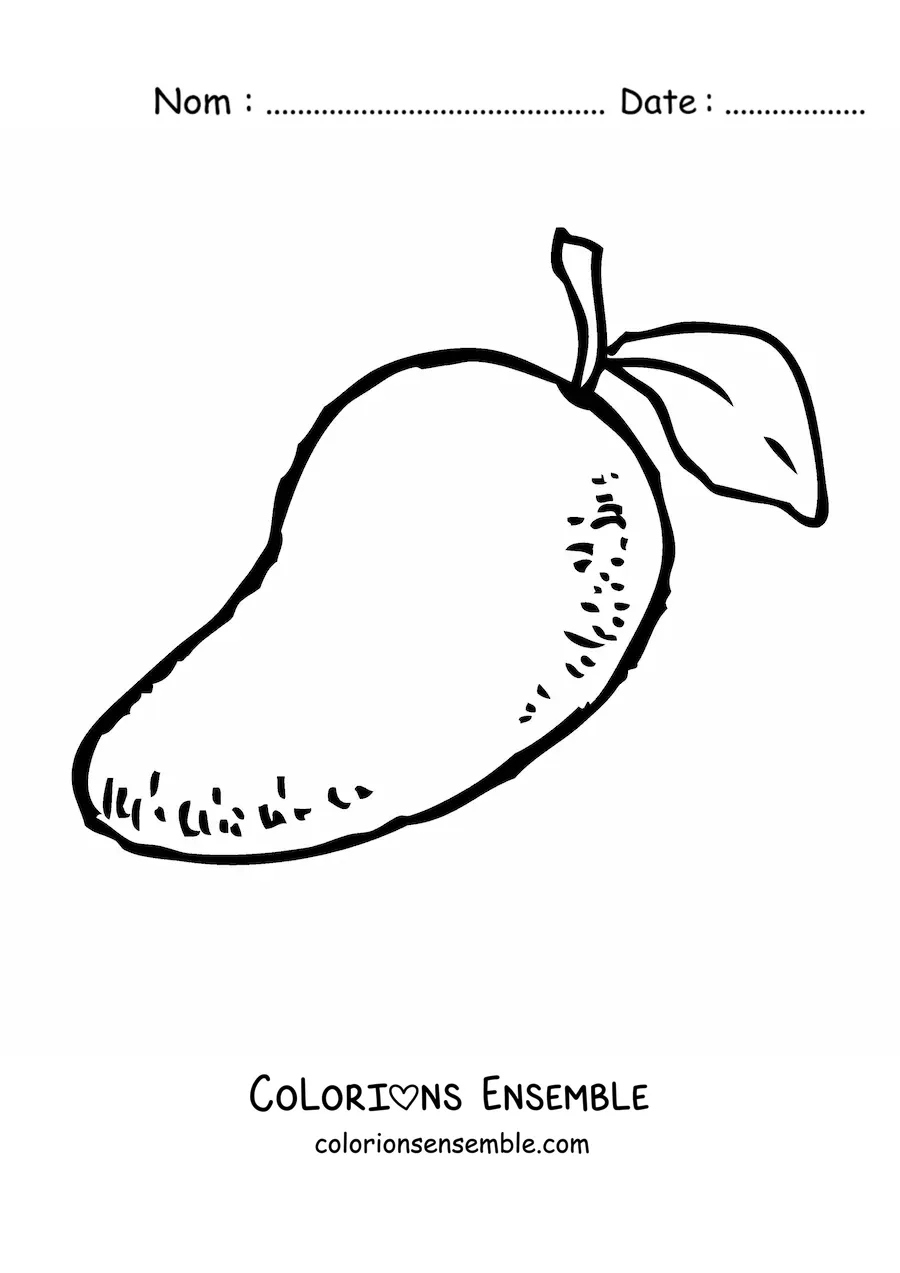 Image à colorier d'une mangue