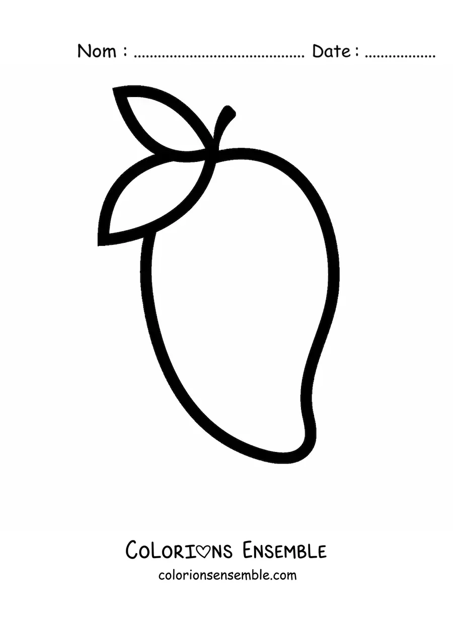 Image à colorier d'une mangue