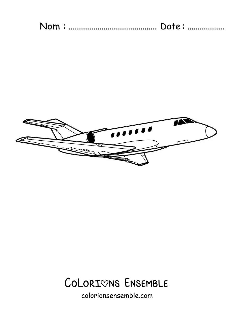 Image à colorier d'un avion