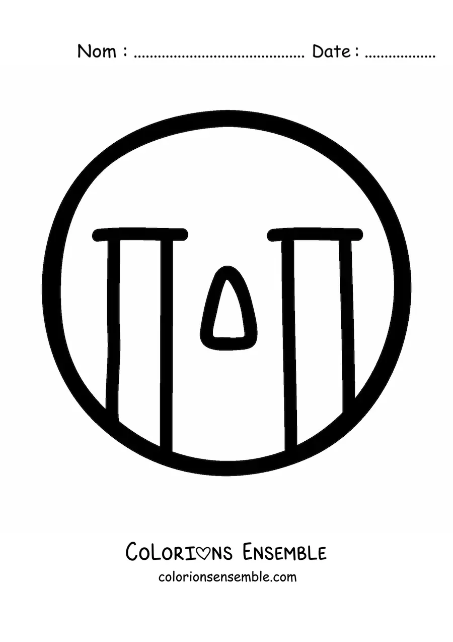 Image à colorier d'un emoji qui pleure, facile
