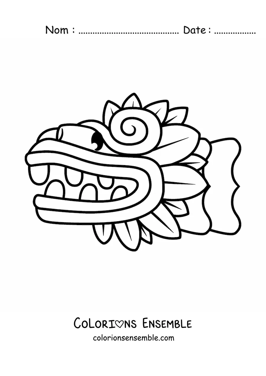 Image à colorier d'art maya