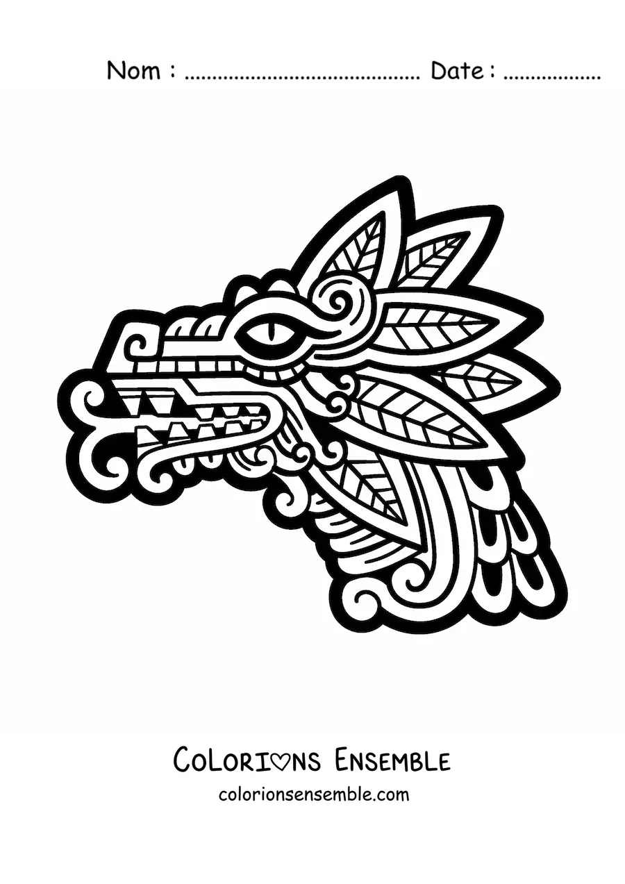 Image à colorier de Quetzalcóatl