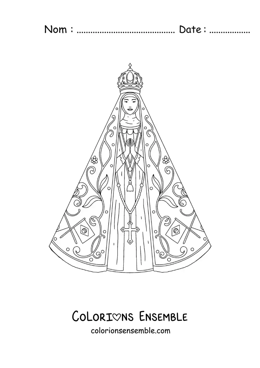 Image à colorier de Notre-Dame de Fatima
