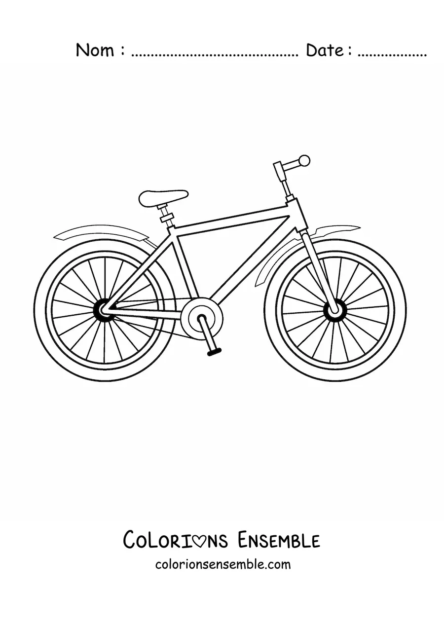 Image à colorier d'un vélo