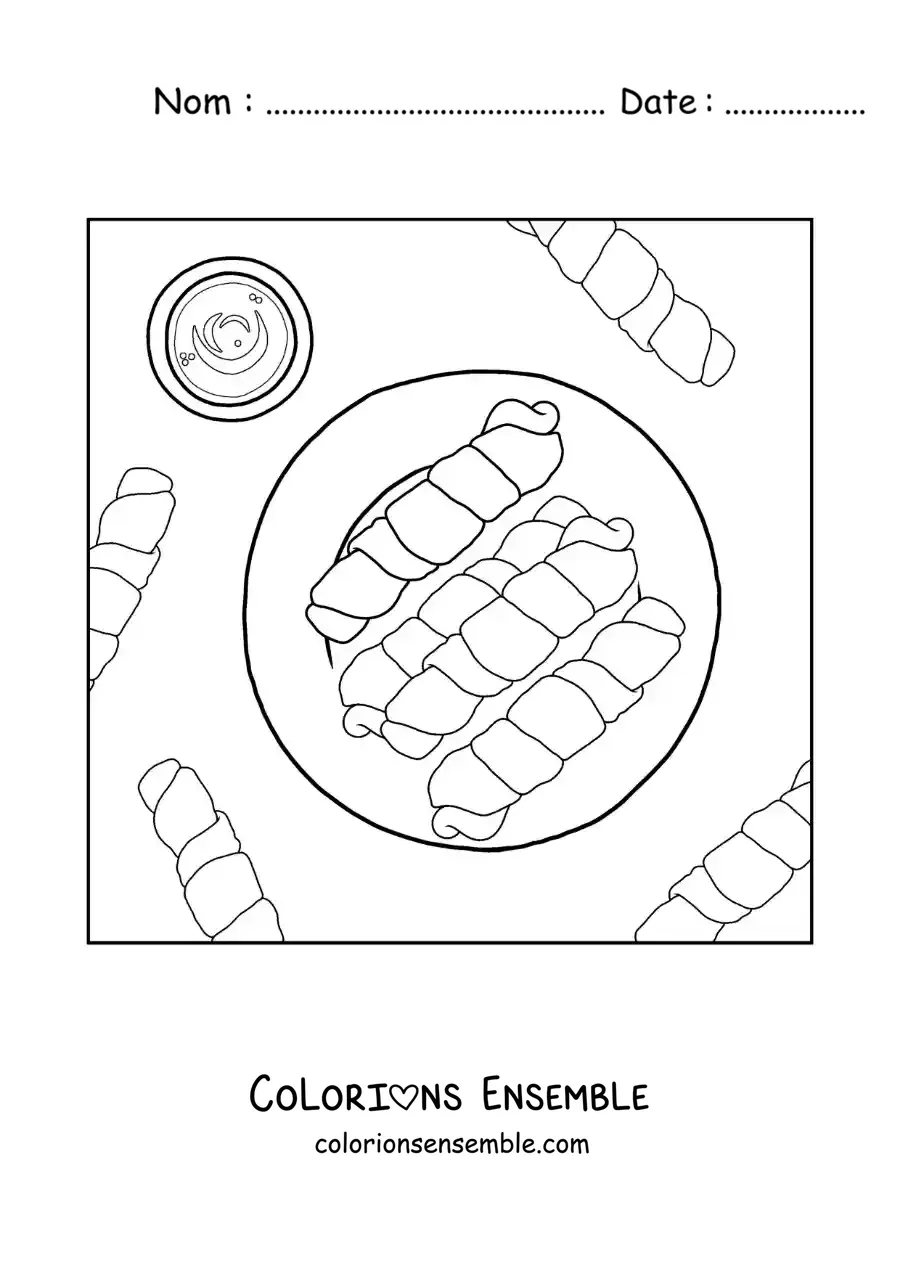 Image à colorier de tequeños
