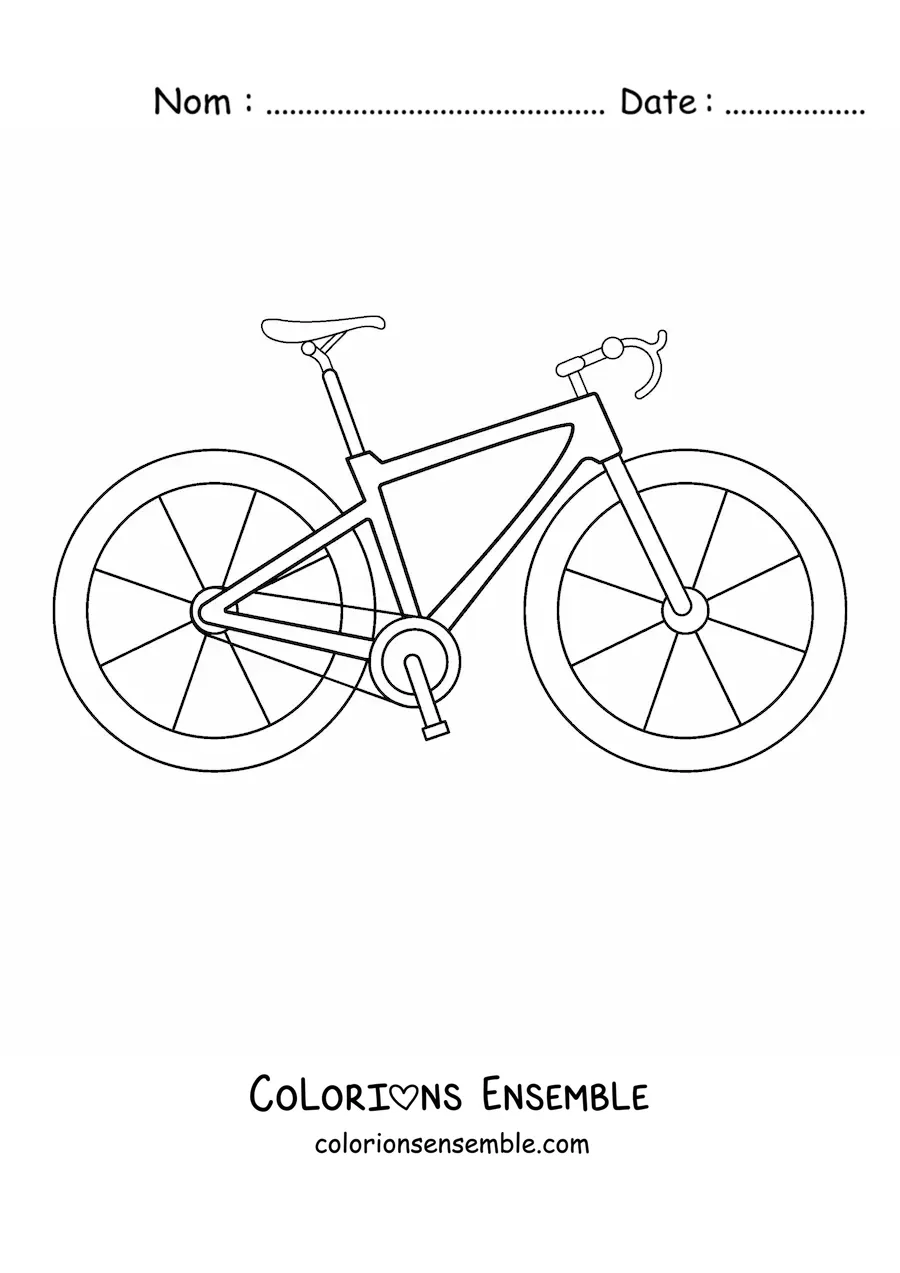 Image à colorier d'un vélo