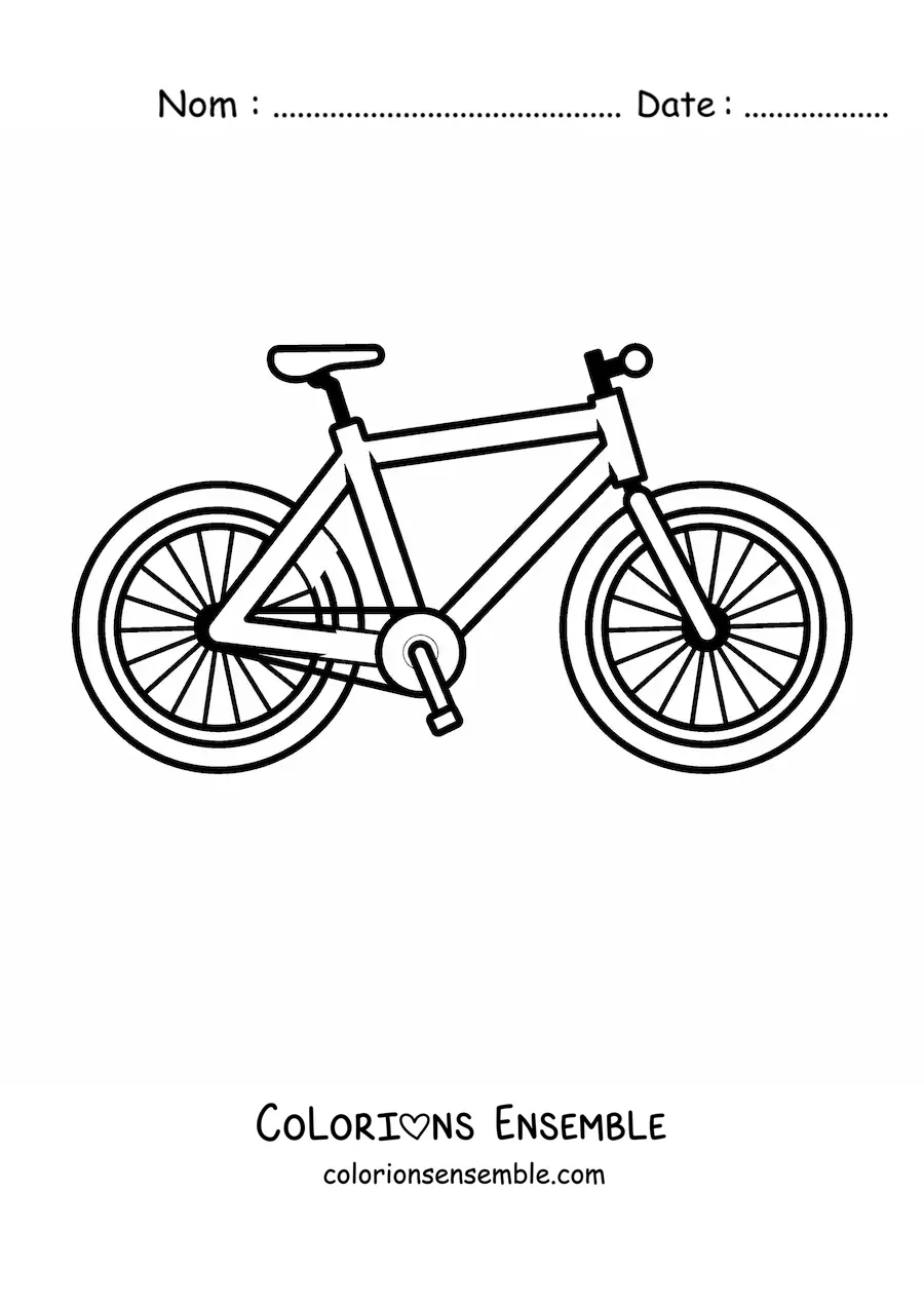 Image à colorier d'un vélo