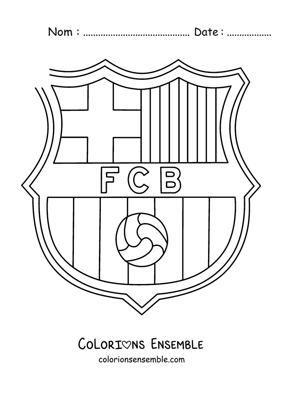 Coloriage du blason du FC Barcelone