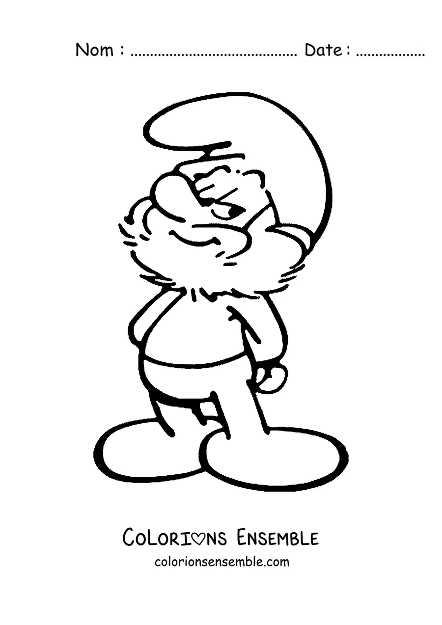 Coloriage du Grand Schtroumpf
