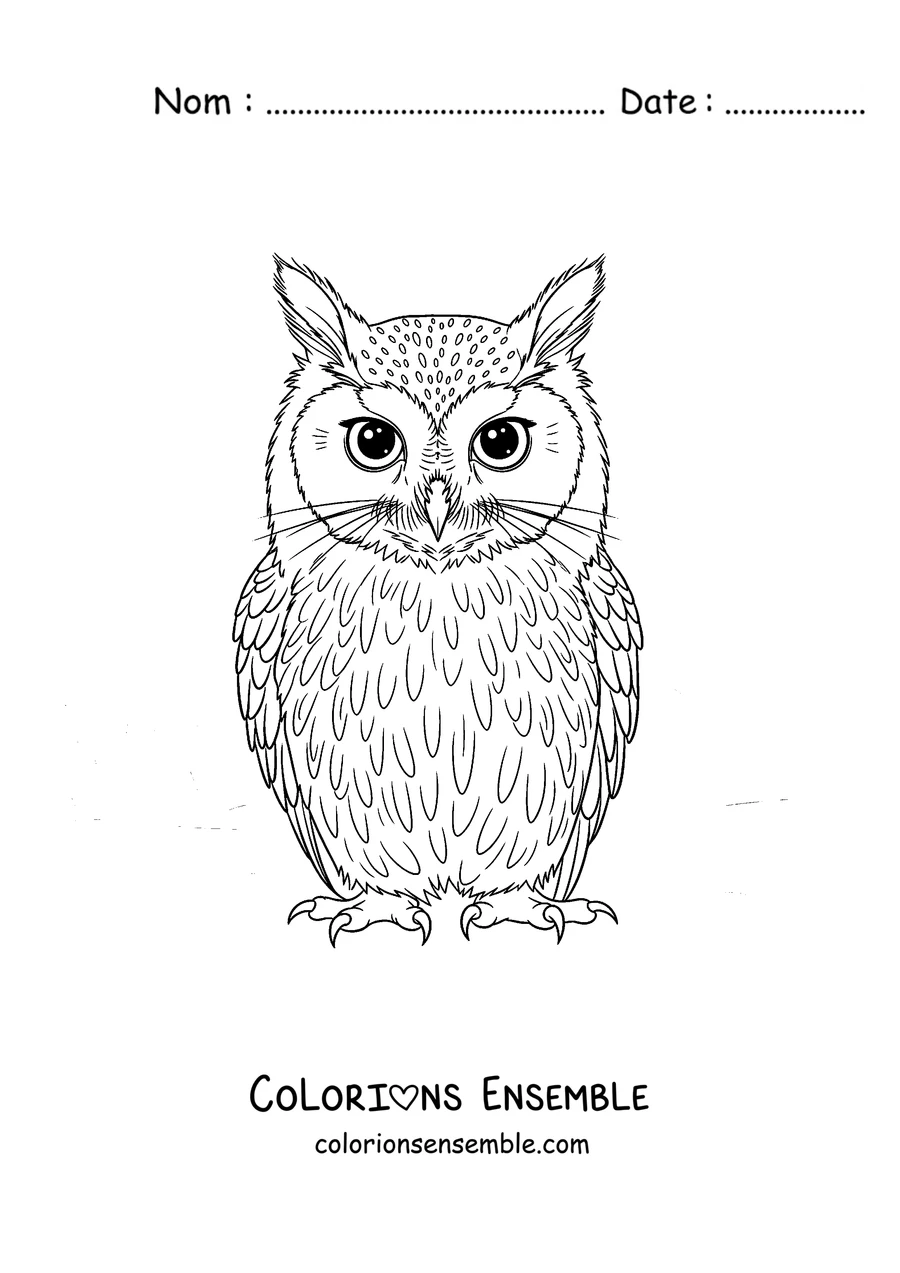 Coloriage d'un Meowl majestueux aux grands yeux