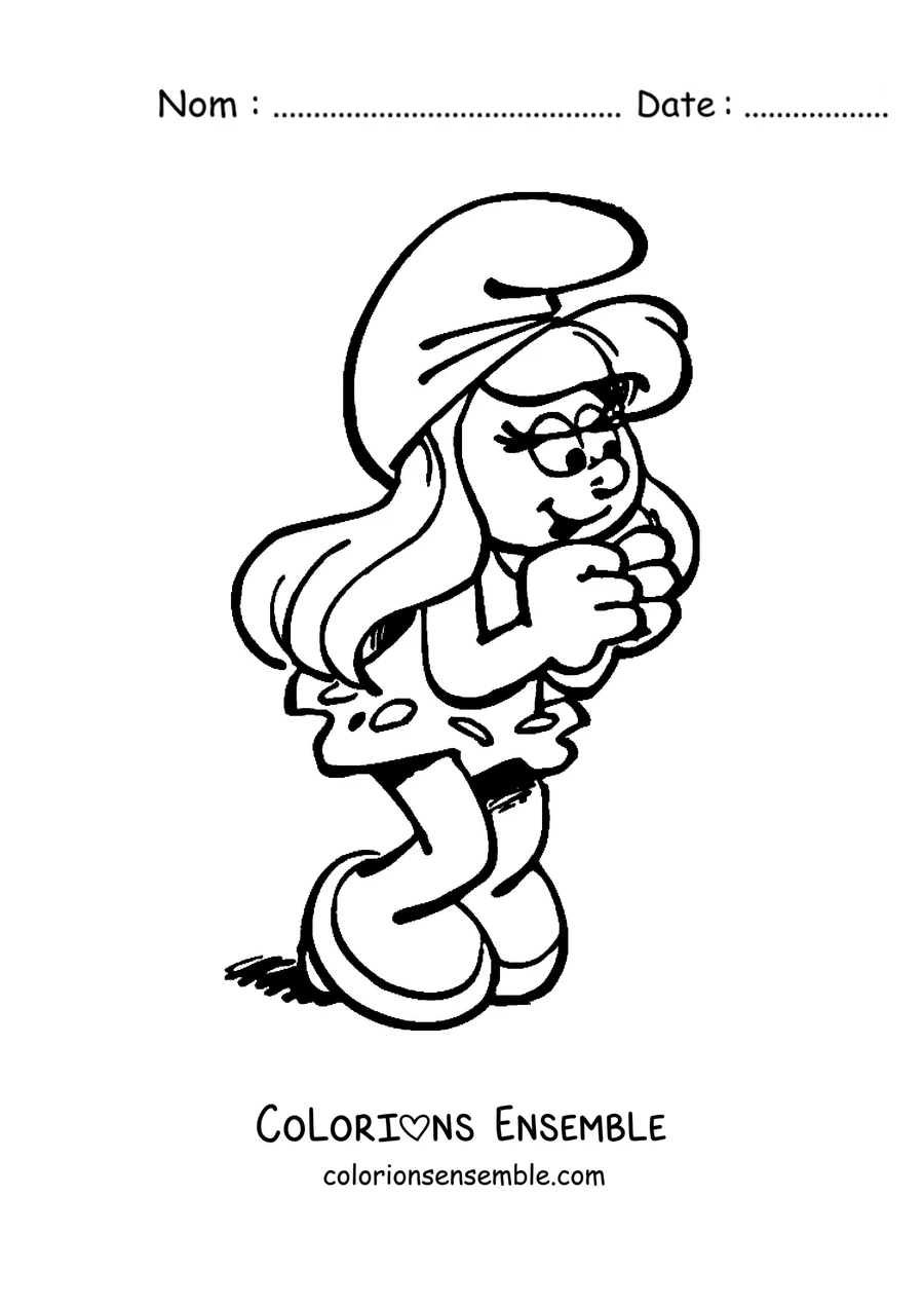 Coloriage de la Schtroumpfette