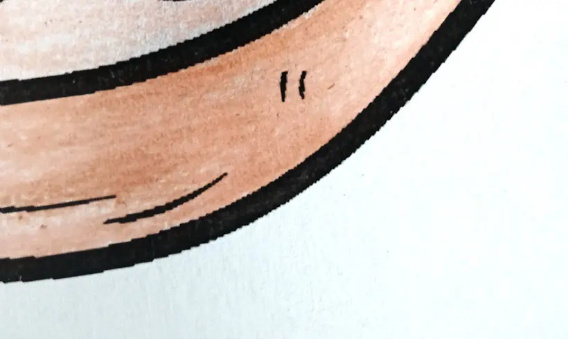 Étape 2 pour colorier avec la technique du brunissage