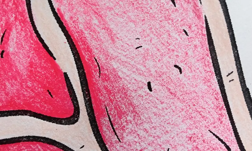 Étape 4 pour colorier avec la technique du brunissage