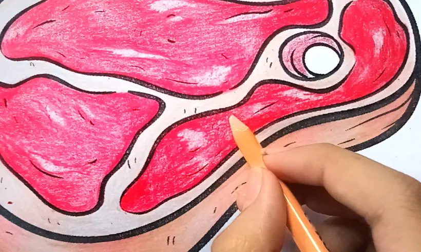 Étape 5 pour colorier avec la technique du brunissage