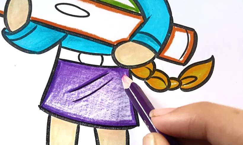 Étape 4 pour appliquer la technique du coloriage en cercles