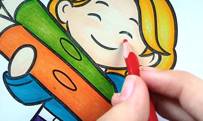 Étape 5 pour appliquer la technique du coloriage en cercles