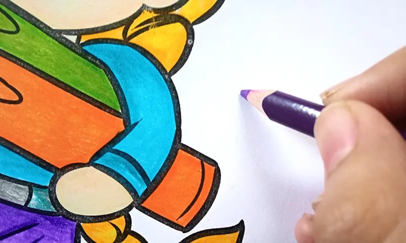 Étape 6 pour appliquer la technique du coloriage en cercles