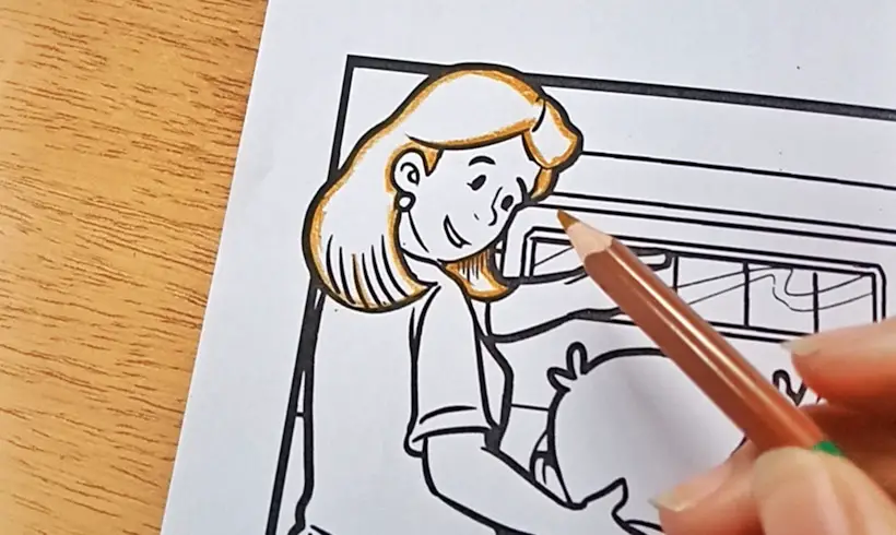 Étape 1 pour colorier en couches