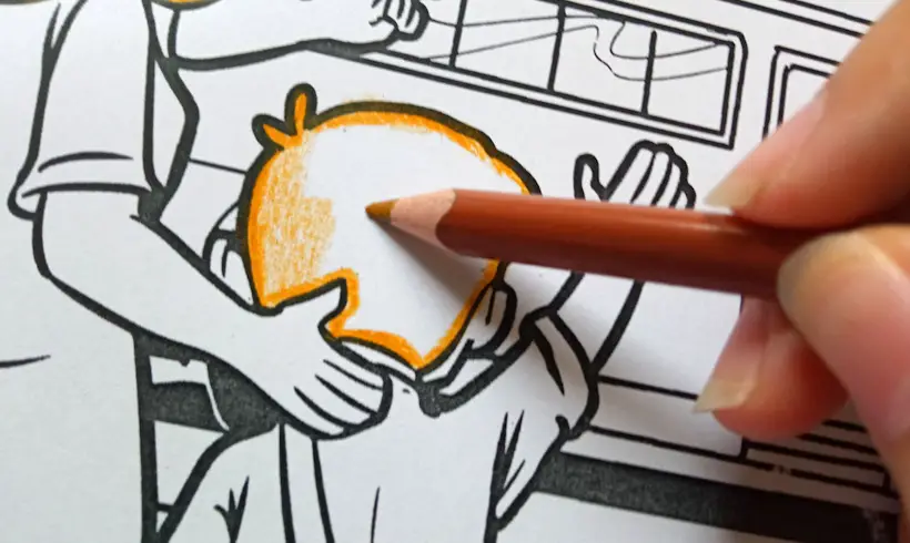 Étape 2 pour colorier en couches