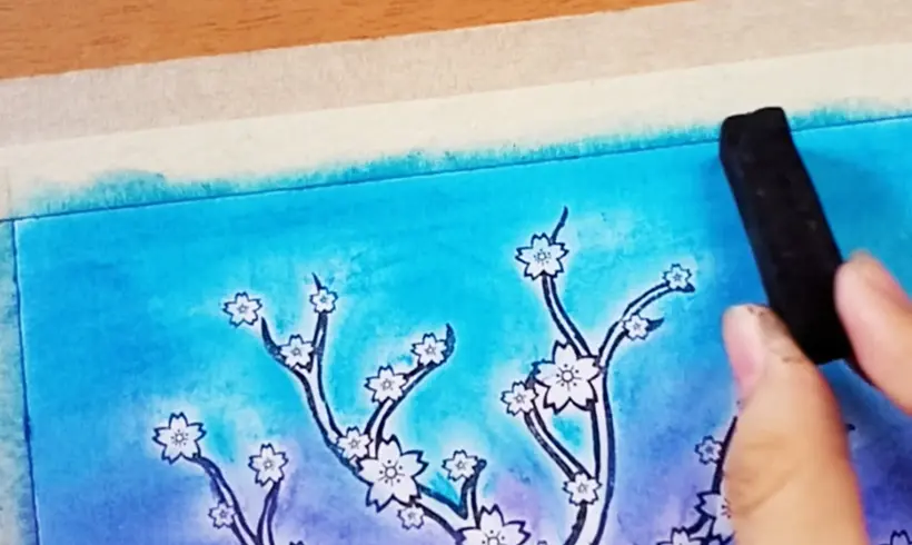 Étape 5 pour colorier avec des pastels et des craies