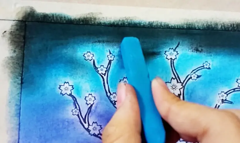 Étape 6 pour colorier avec des pastels et des craies
