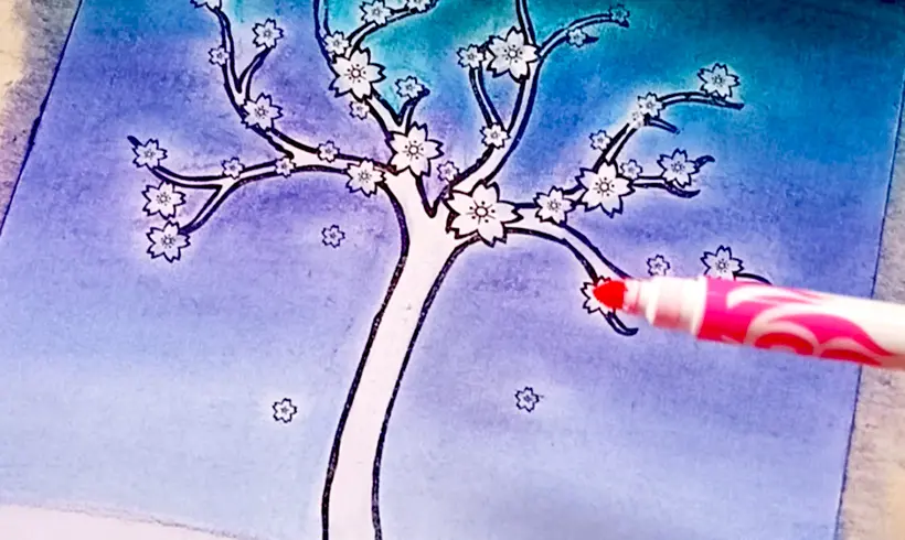 Étape 7 pour colorier avec des pastels et des craies