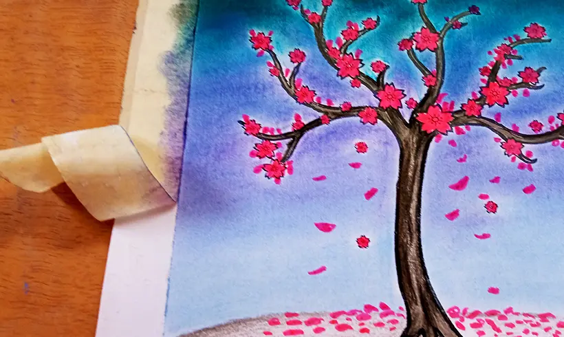 Étape 8 pour colorier avec des pastels et des craies