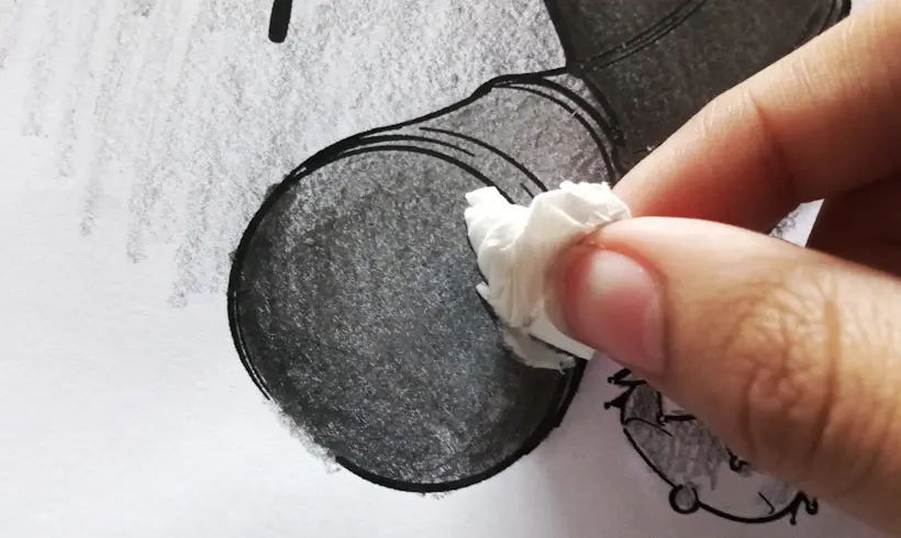 Étape 4 pour peindre au graphite