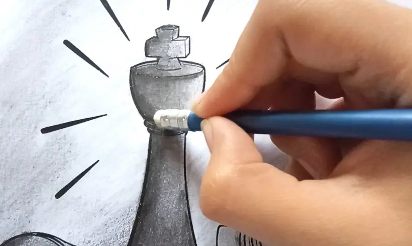 Étape 5 pour peindre au graphite