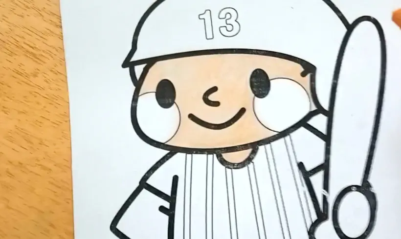 Étape 3 pour colorier avec des crayons de cire