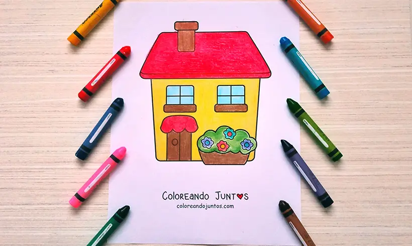 Coloriage d’immeuble colorié par Colorions Ensemble