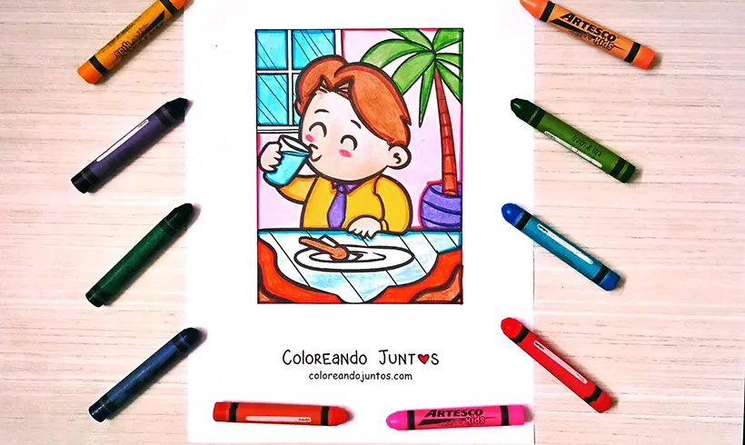 Coloriage d’homme colorié par Colorions Ensemble